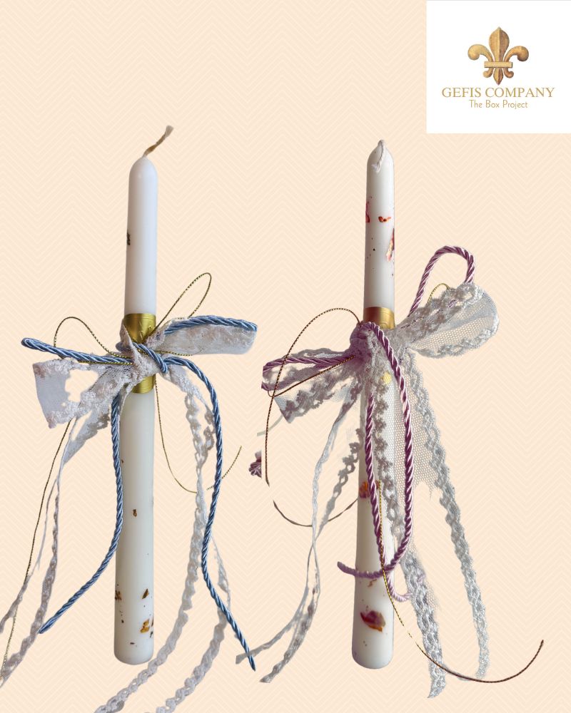 Gefis Company Χειροποίητη Πασχαλινή Λαμπάδα Φυσικού Κεριού