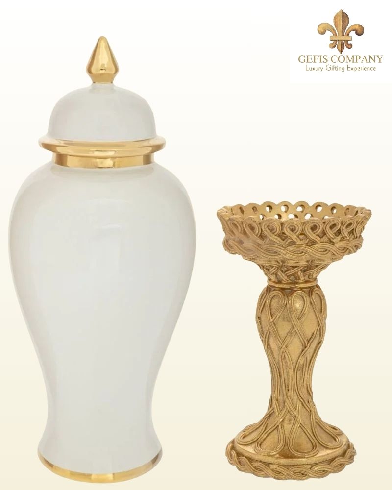 The Gefis Company Palace Vase + Gold Candleholder