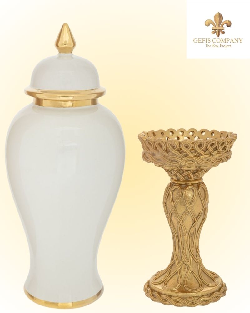 The Gefis Company Palace Vase + Gold Candleholder